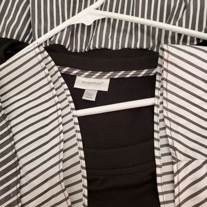 Black blouse with bell sleeves